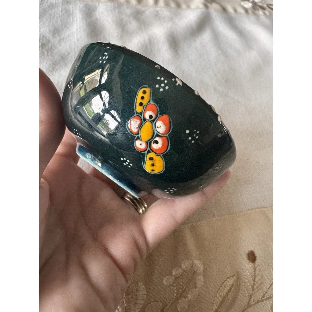 Turkish Handmade Hand Painted Mini Ceramic Pottery Bowl 3.25
